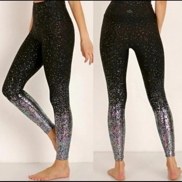 Beyond Yoga Alloy Ombré High Waisted Legging Silver Rainbow Black - Picture 1 of 10